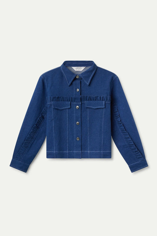 Giacca di jeans con volant