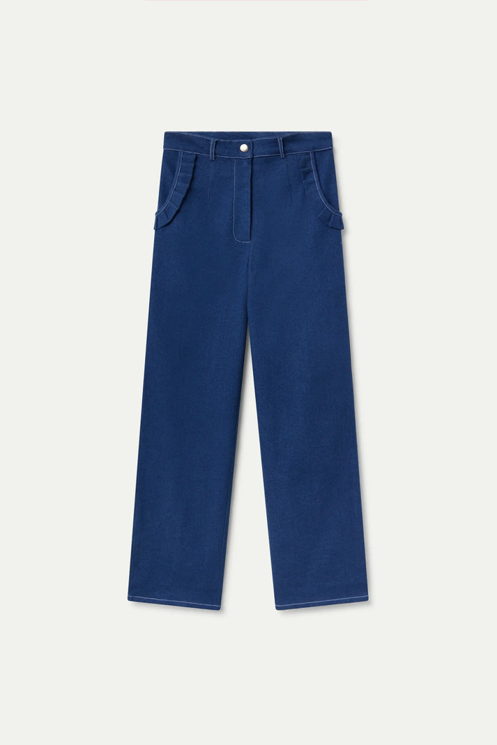 Jeans con volant