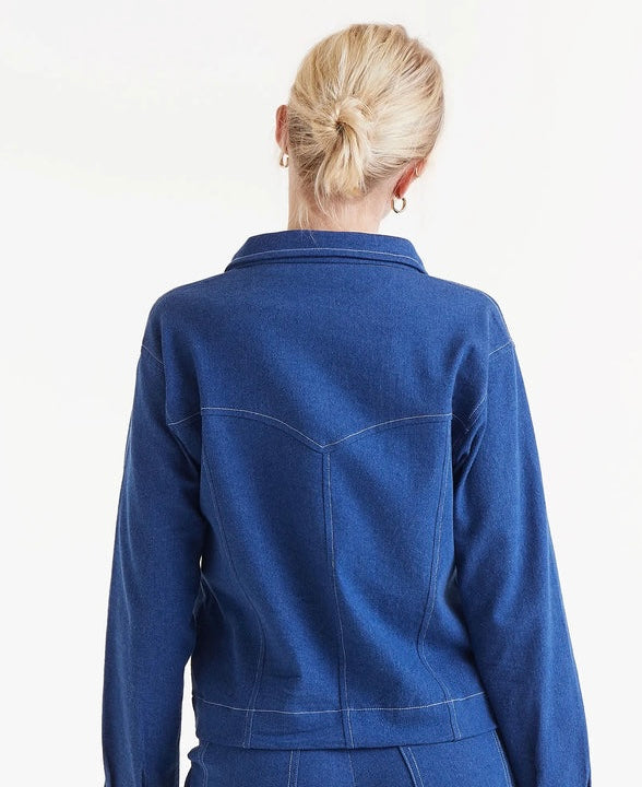 Giacca di jeans con volant
