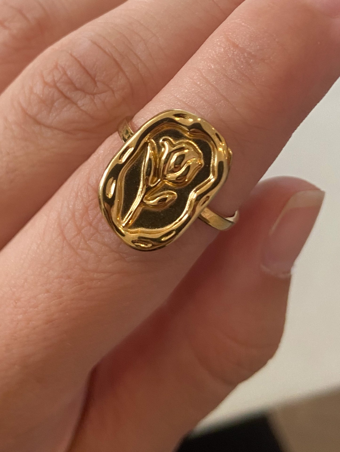 Anello con rosa