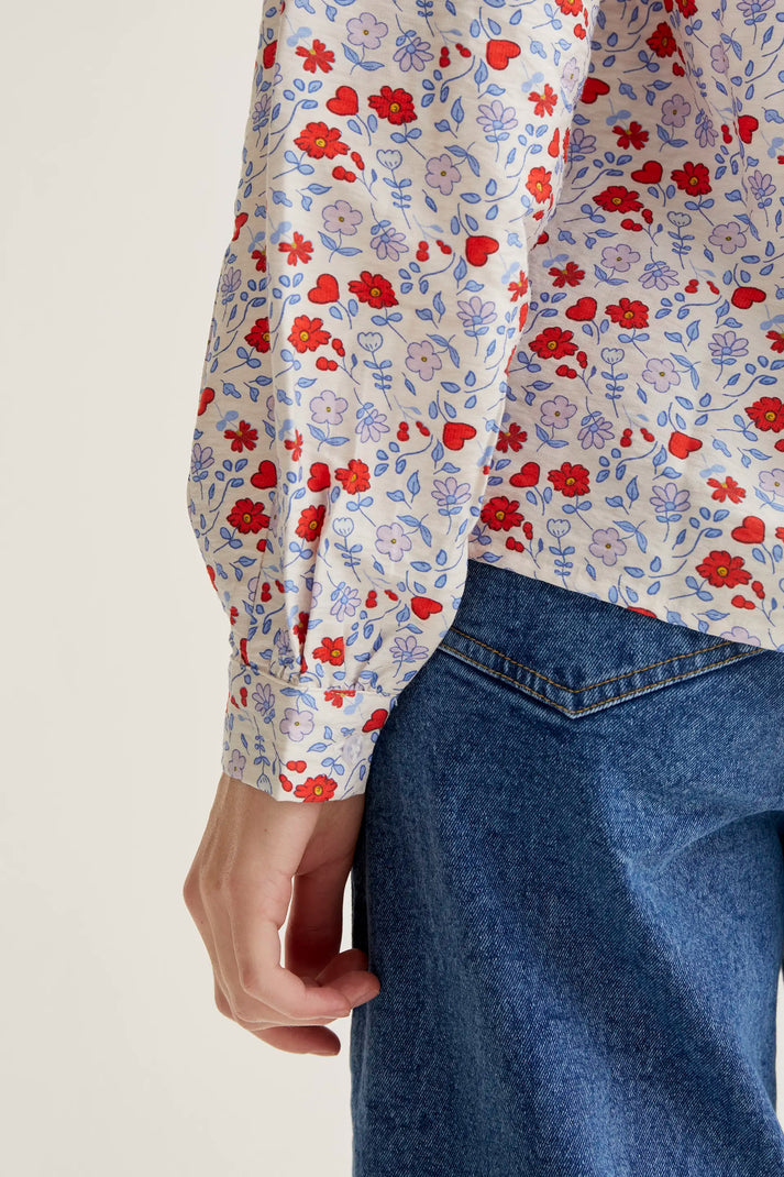 Camicia cuori e fiori