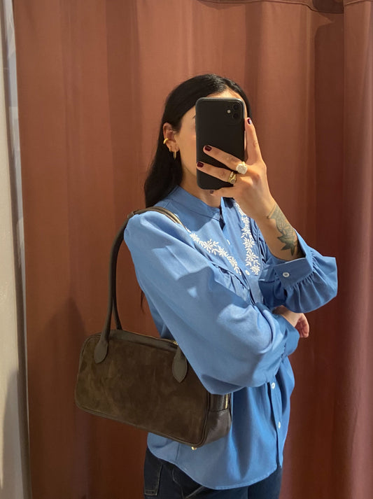 Borsa bauletto “Colette” in suede