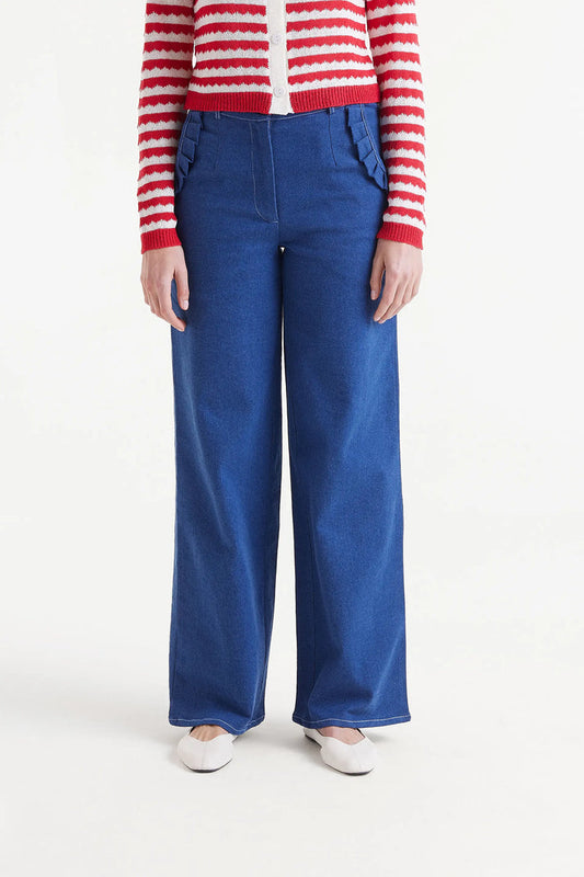 Jeans con volant
