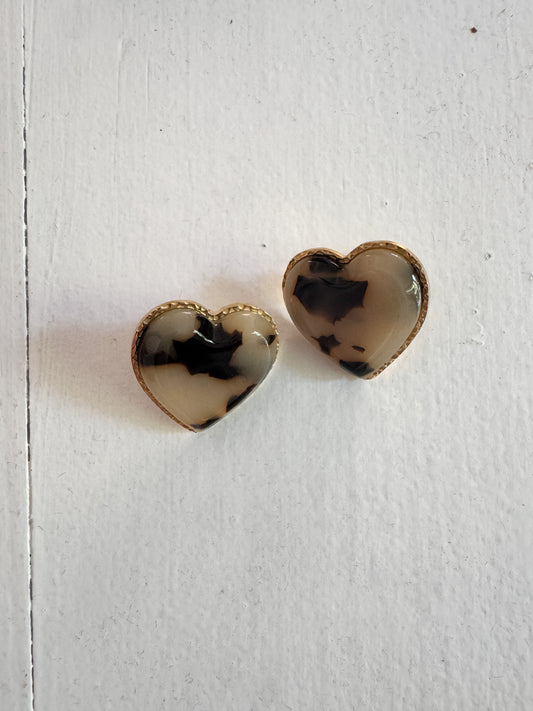 Orecchini cuori animalier
